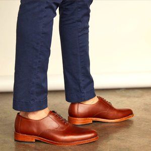Men's Nisolo Calano Oxford - Condition: New With Box Color: Brandy Size: 10